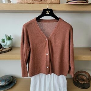 Tan cardigan sweater